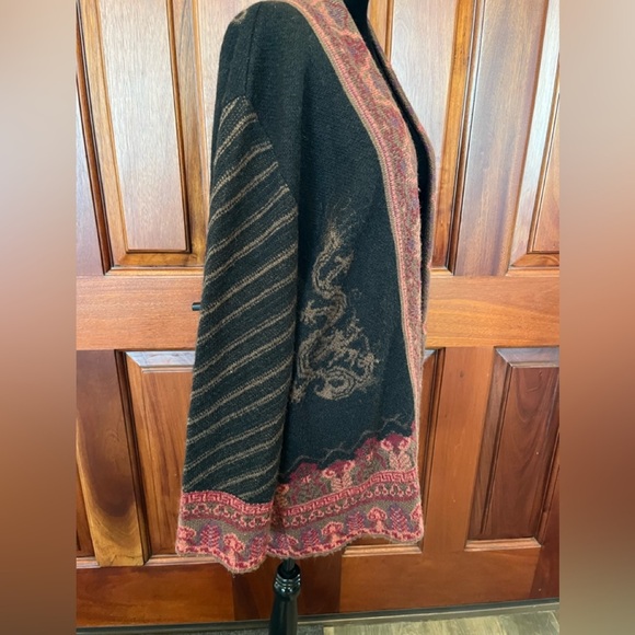 Coldwater Creek Cardigan Sweater Women Medium Mohair Wool Blend Fall Colors - Picture 1 of 8